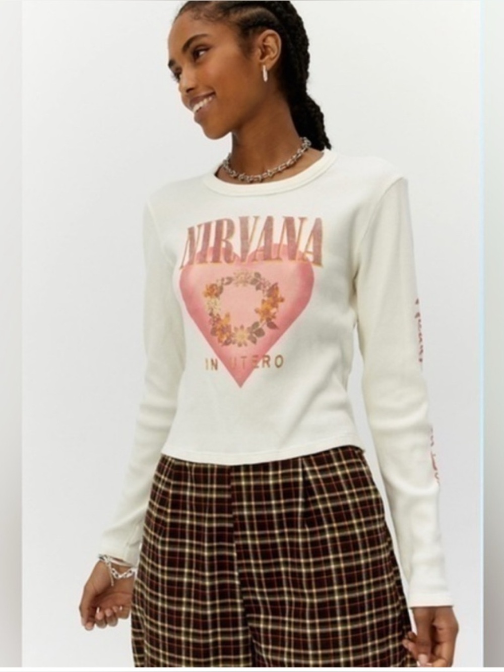 Daydreamer Nirvana In Utero Heart Thermal Long Sleeve – Size S